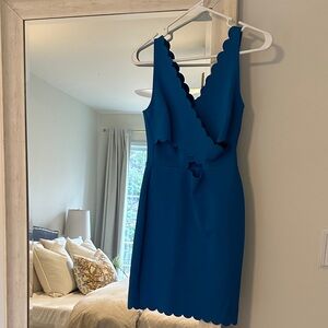 Topshop scallop bodycon dress